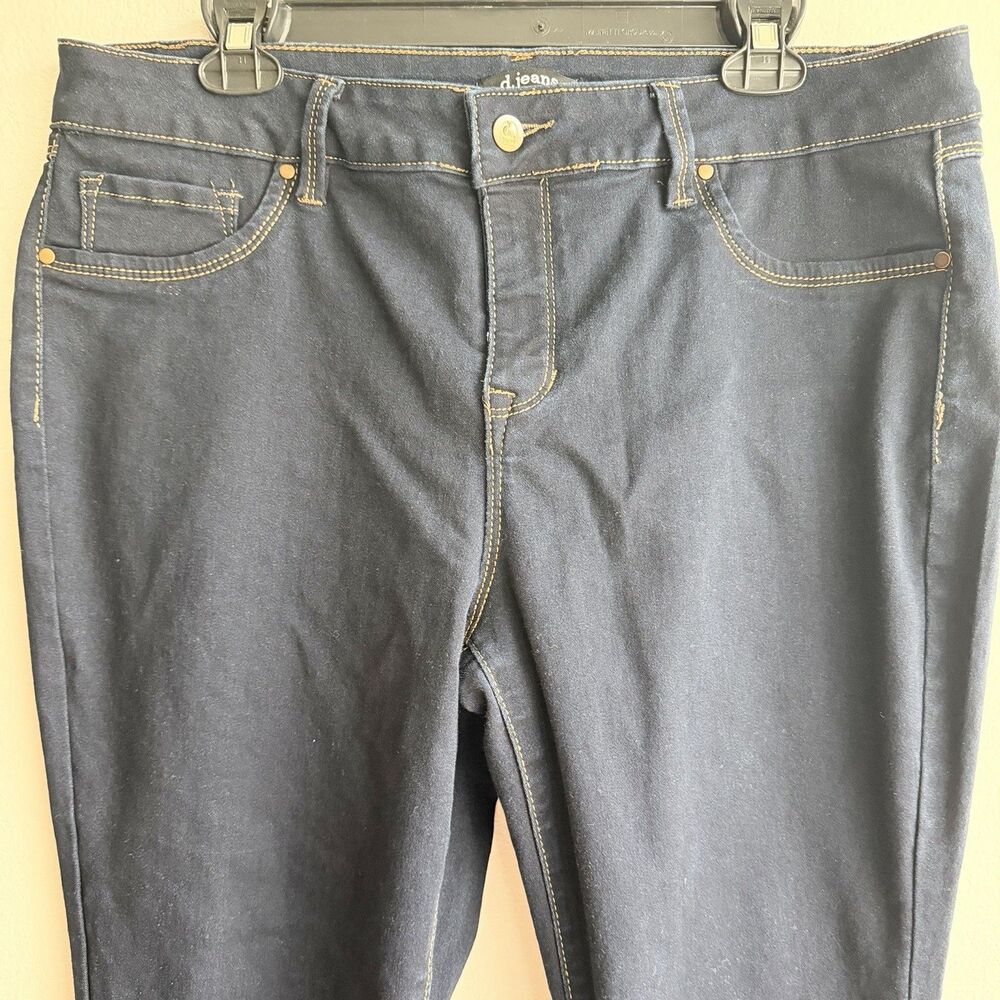 d. Jeans Skinny 16 High Rise Stretch Blue Cotton Blend Dark Wash Solid Women - Picture 4 of 10